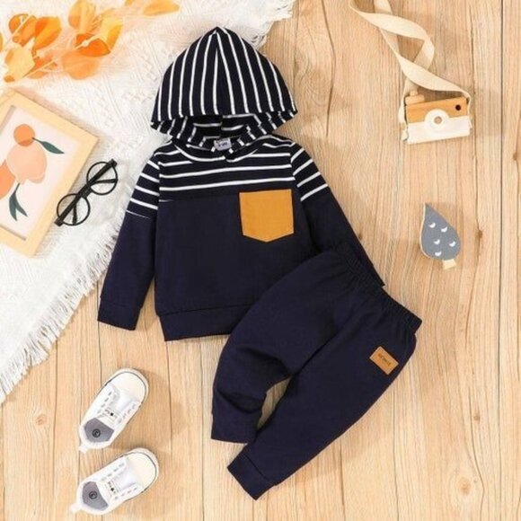 Other - 2pcs Baby Boy Hoodie and Sweatpants outfit Set 9-12 Months